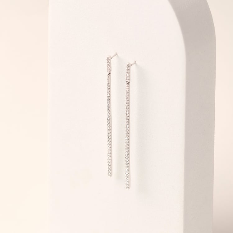 Luxusní visací náušnice ze zlata s lab-grown diamanty Dilshad 165459