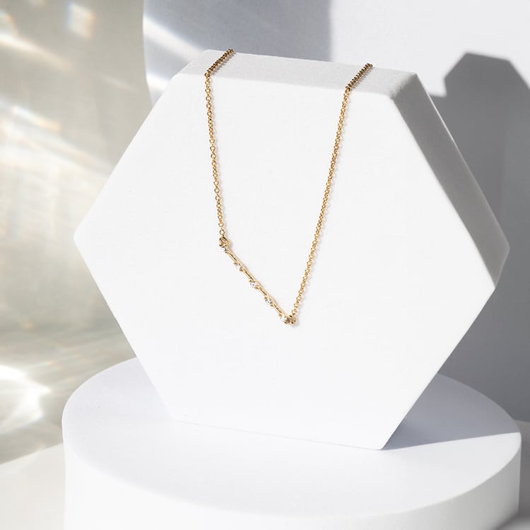 Minimalistický náhrdelník s lab-grown diamanty Isaac 141178