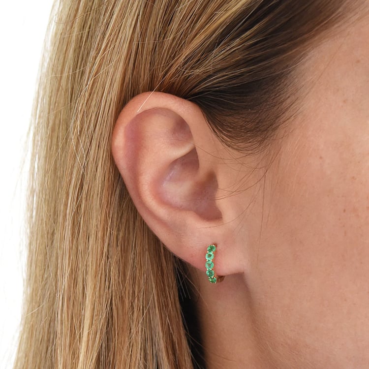 Smaragdové náušnice ze zlata 85823