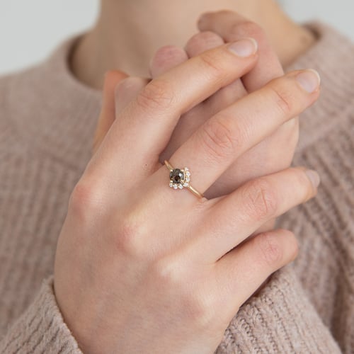 Prsten se salt and pepper diamantem Ammiel