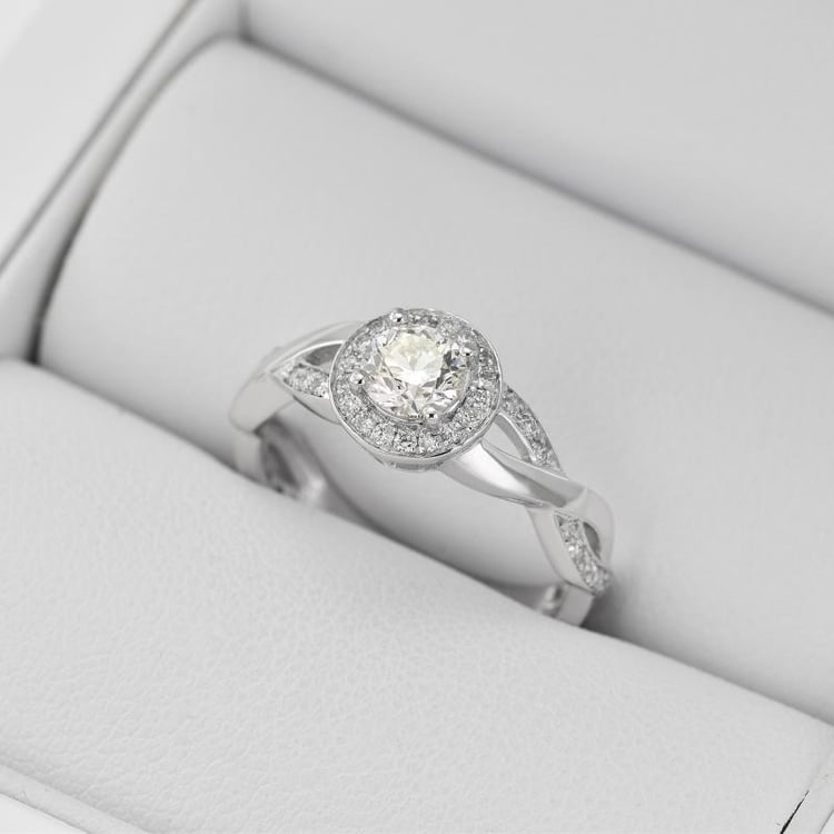 Zlatý zásnubní prsten 28755