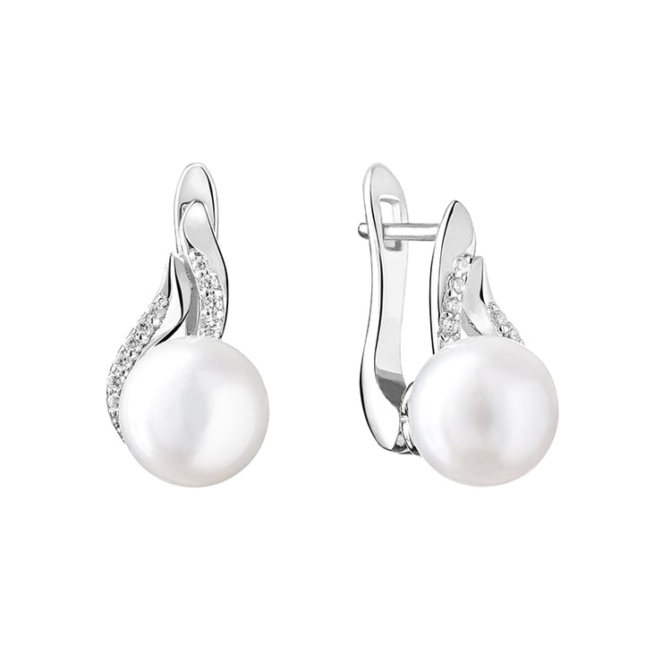 Decentní perlové náušnice Liva