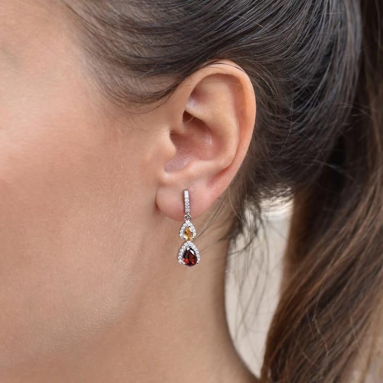 Náušnice s drahokamy 34787