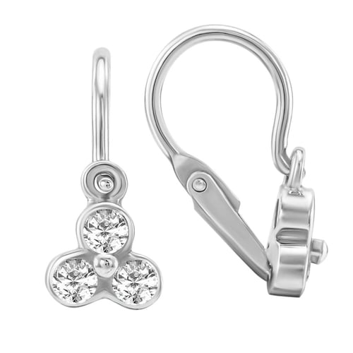 Zlaté dětské náušnice s lab-grown diamanty Jasmine