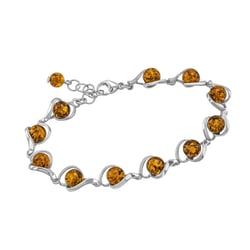 Okouzlující jantarový náramek ze stříbra Dree