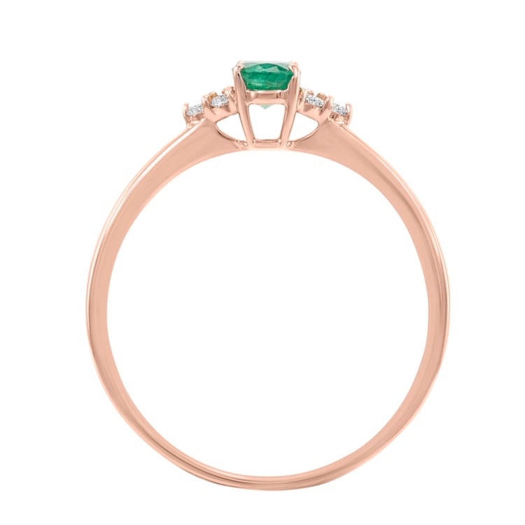 Zlatý prsten s oválným smaragdem 27853