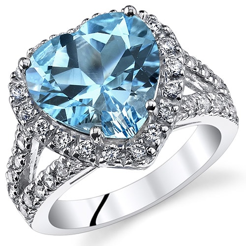 Topazové srdce ve stříbrném prstenu Falkey