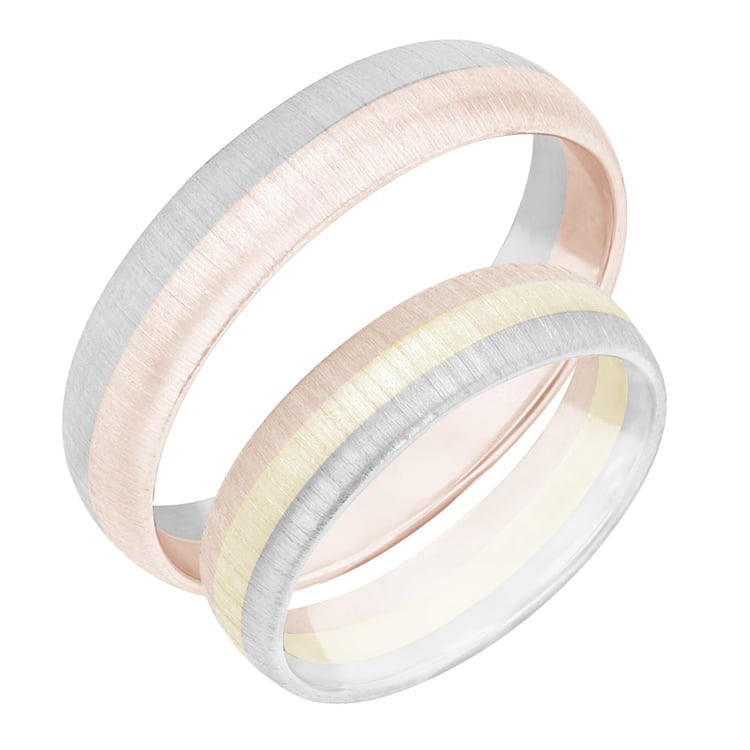 Snubní prsteny z kombinovaného zlata Zilien