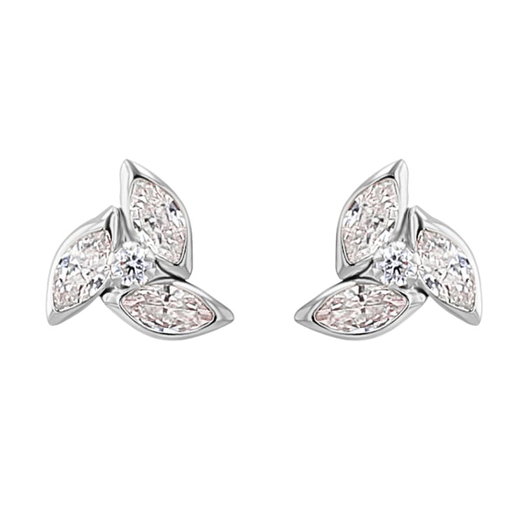 Zlaté náušnice se zirkony Marina 123908