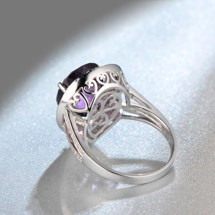Diamantový ametystový prsten 8555