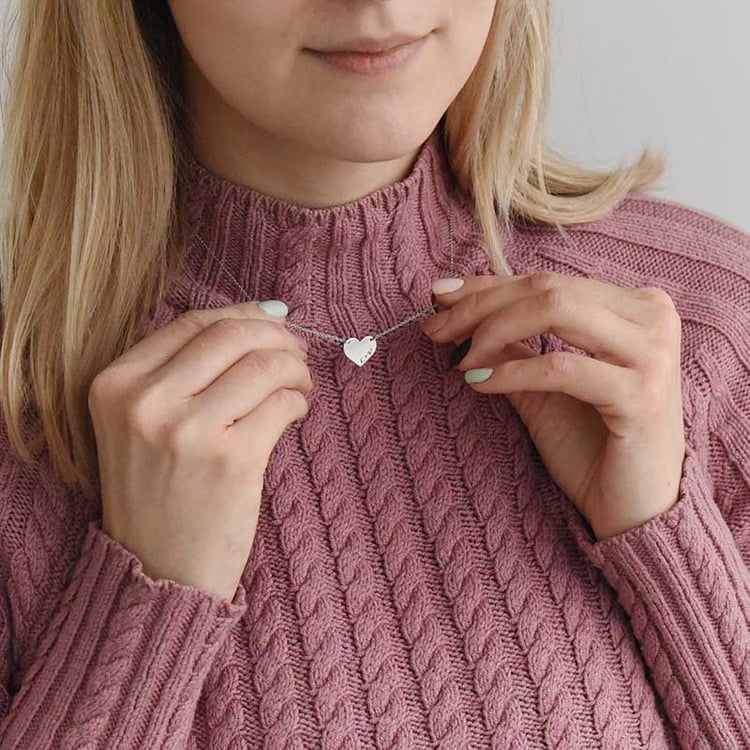 Přívěsek s gravírem ve tvaru srdce 89236