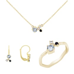 Sada šperků s akvamaríny, safíry, měsíčními kameny a diamanty Halli