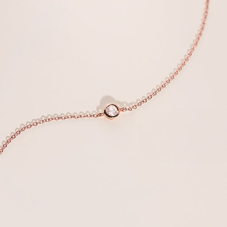 Zlatý minimalistický náramek s měsíčním kamenem Bonato 152856