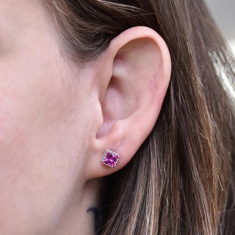 Safírové náušnice 25646