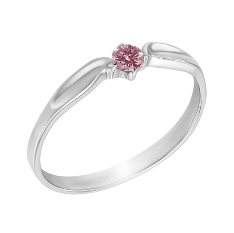 Zlatý prsten s růžovým diamantem Clymy