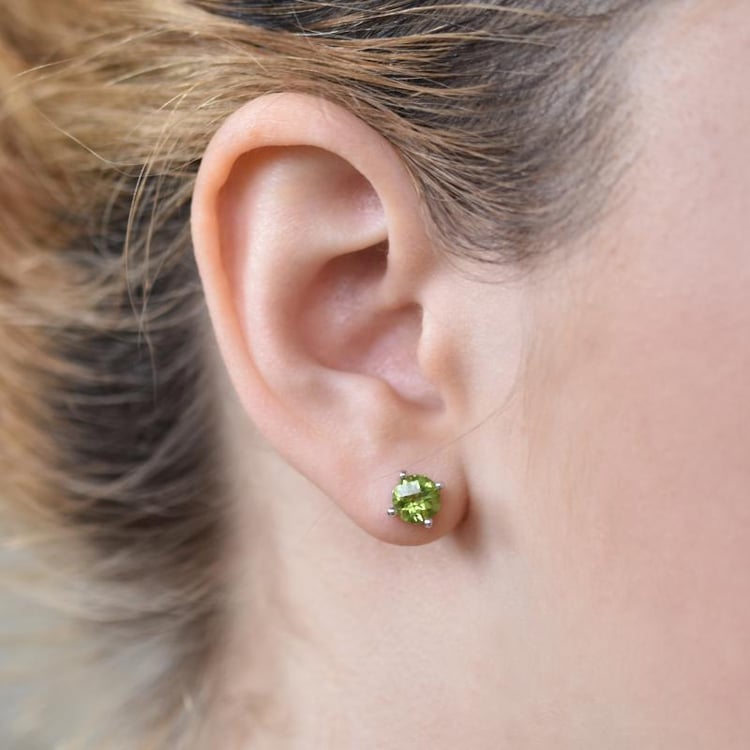 Stříbrné náušnice s olivíny 18252