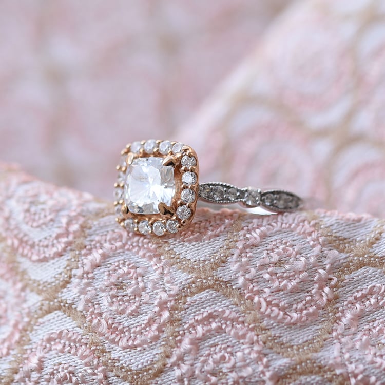 Moissanitový zásnubní prsten 66235