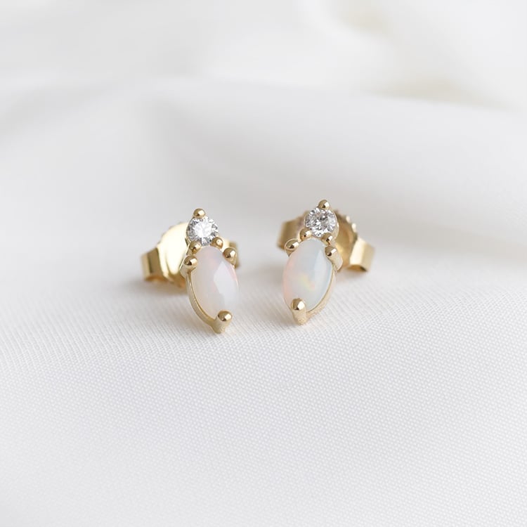 Cluster náušnice s opály 90413