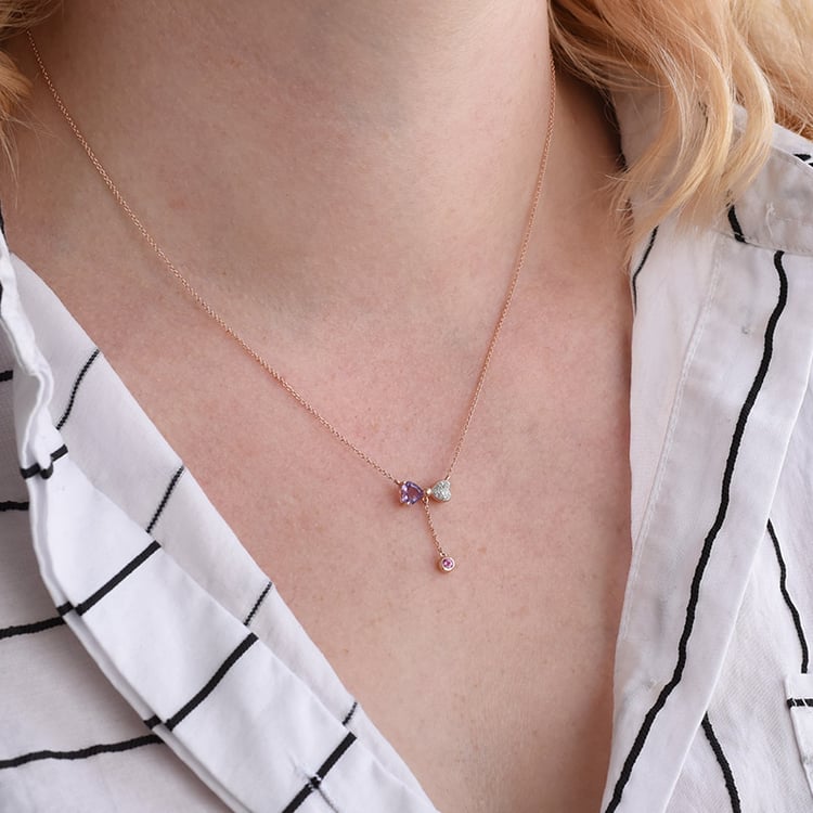 Roztomilá kolekce šperků s ametysty, safíry a diamanty Monique 106247