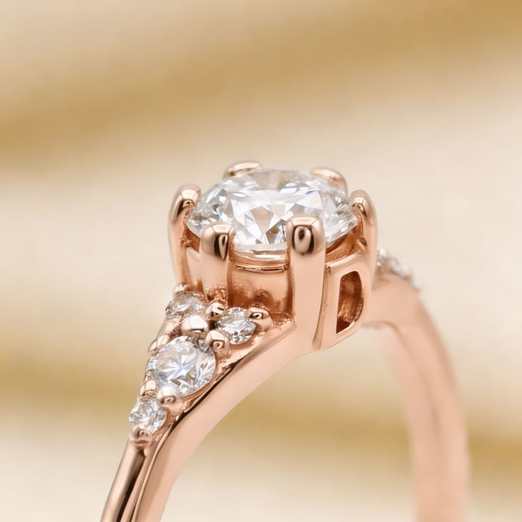 Zásnubní prsten s výběrem písmene a lab-grown diamanty Diana 167703