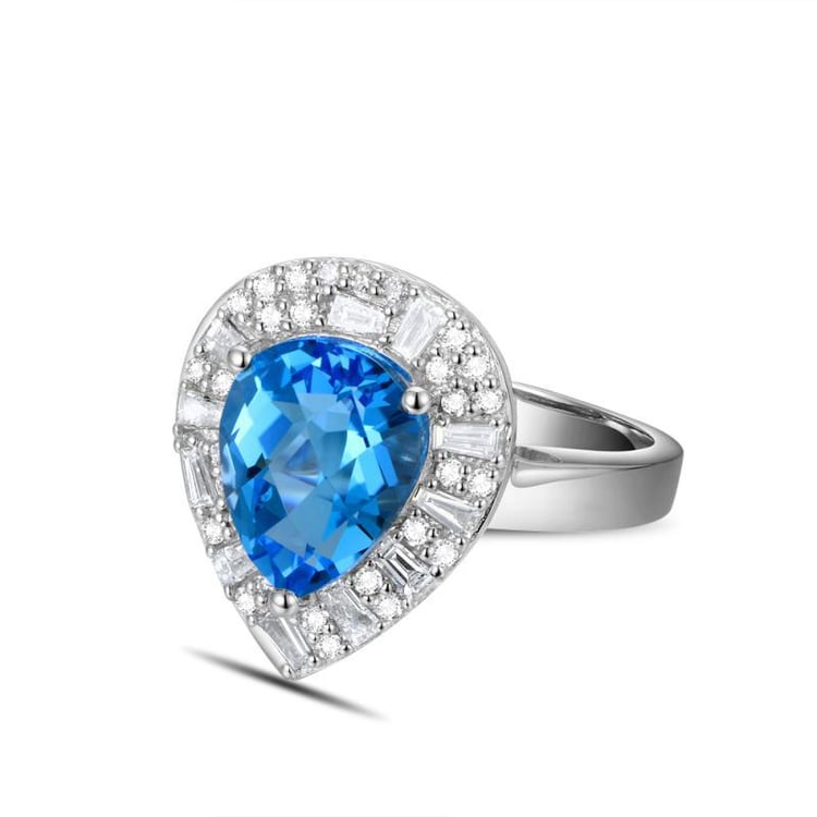 Topazový zásnubní prsten Kalina 10025