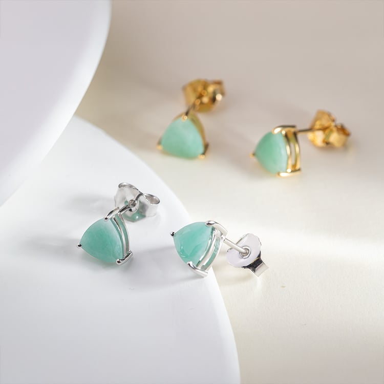 Jemné náušnice ze stříbra se smaragdy Nellie 151300