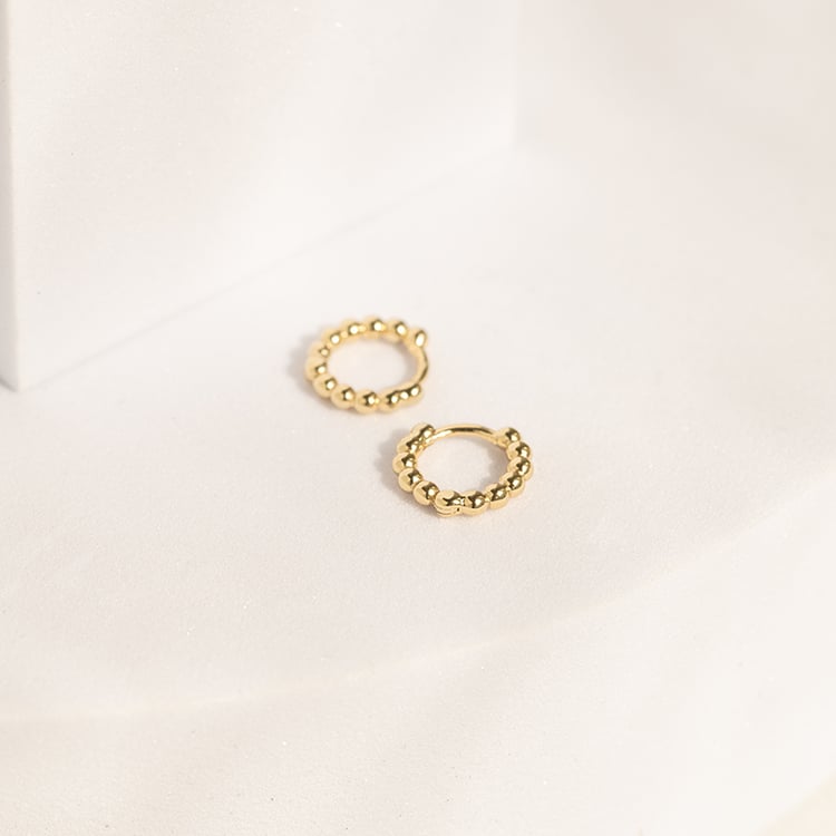 Kruhové kuličkové náušnice ze stříbra Darlyn 143498