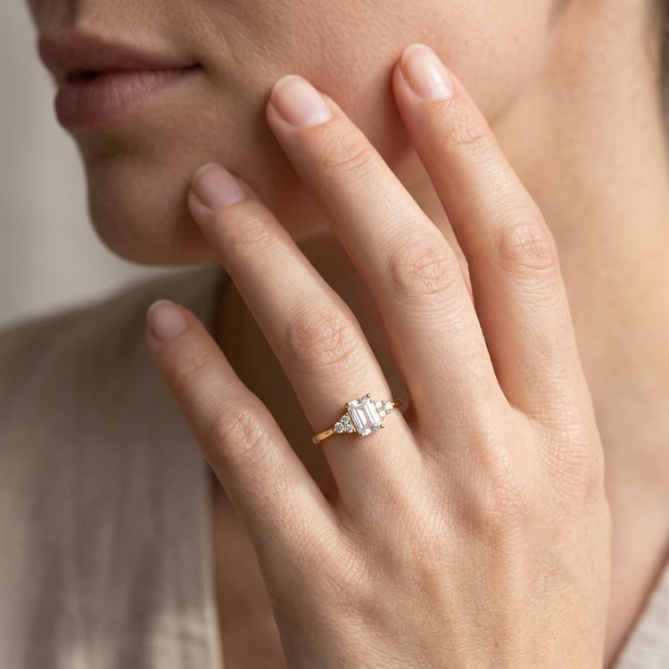 Zásnubní prsten s 0.37ct IGI certifikovaným lab-grown diamantem Miha 171113