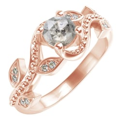 Zásnubní prsten se salt and pepper diamantem a lab-grown diamanty Vindo