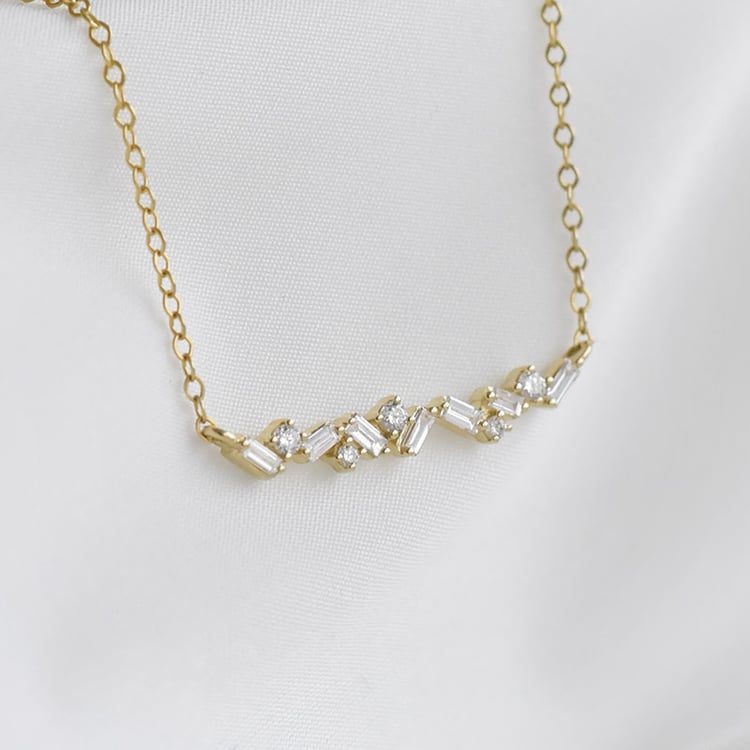 Náhrdelník s diamanty 91092