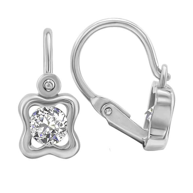 Zlaté náušnice pro děti s diamanty 145288