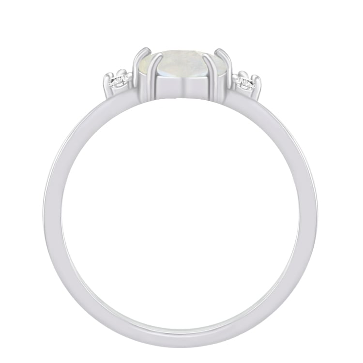 Zásnubní prsten s měsíčním kamenem a diamanty 71302