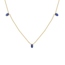 Zlatý náhrdelník se třemi modrými opály Juuso
