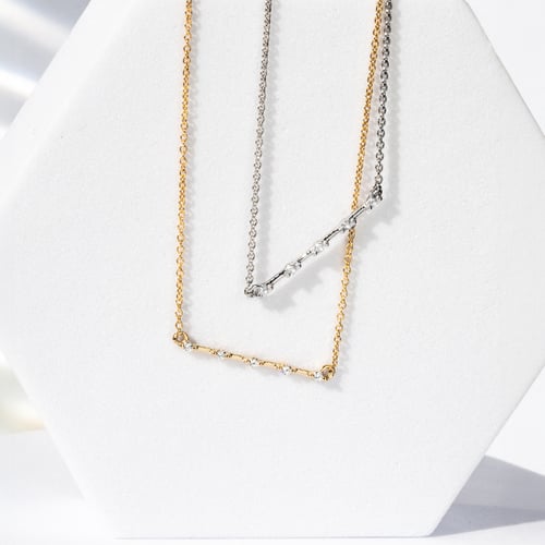 Minimalistický náhrdelník s diamanty Isaac