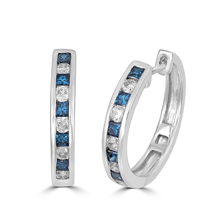 Diamantové kruhové náušnice ze zlata Willow