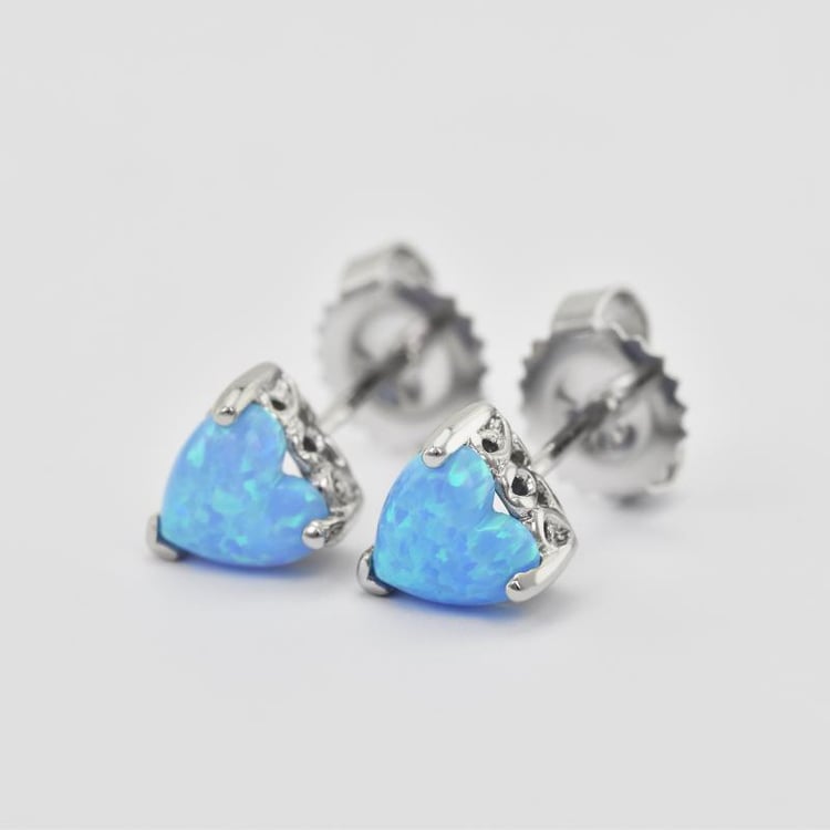 Stříbrné srdíčkové náušnice 22832