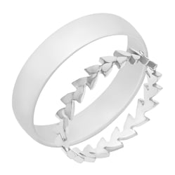 Zlatý prsten ve tvaru lístečků a pánský plochý prsten Skyler