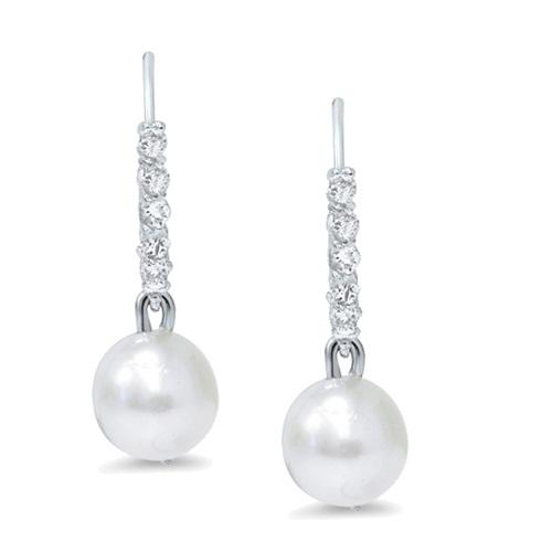 Perlové zlaté náušnice s diamanty 4951