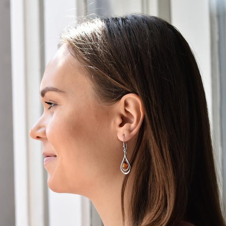 Náušnice s jantary 31936