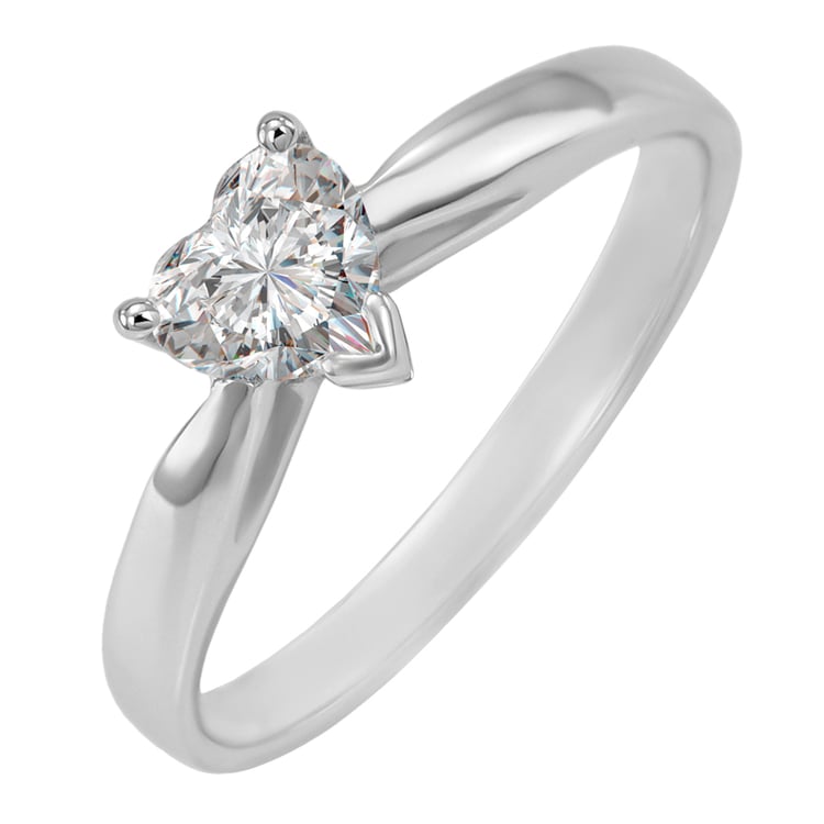 Zásnubní prsten se srdíčkovým diamantem 