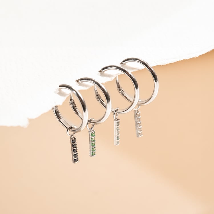 Zlaté visací náušnice s modrými topazy Elaine 138329