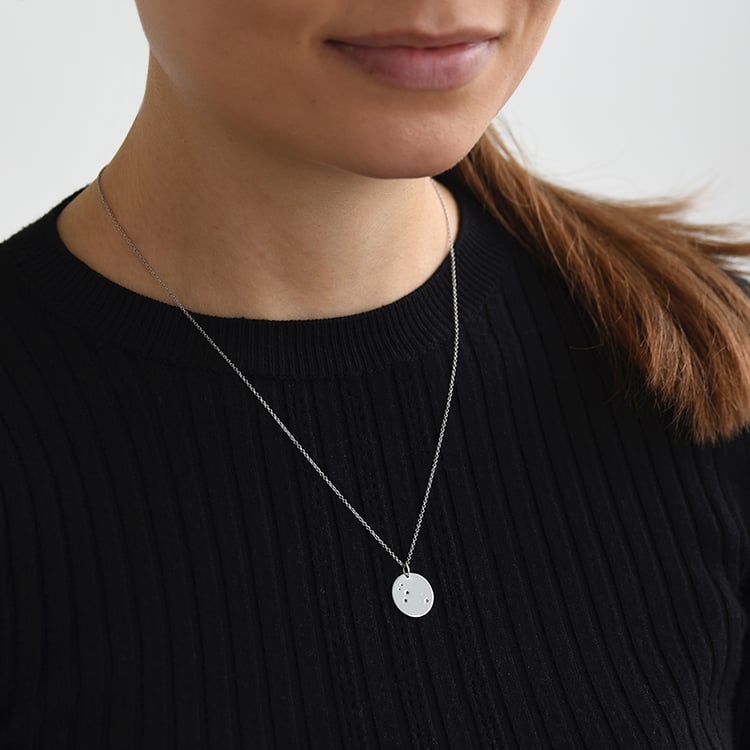 Platinový přívěsek se souhvězdím a diamantem 70603