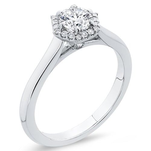 Halo prsten s lab-grown diamanty Nalani
