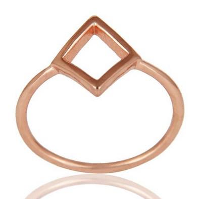 Stříbrný prstýnek pozlacený růžovým zlatem Druwy