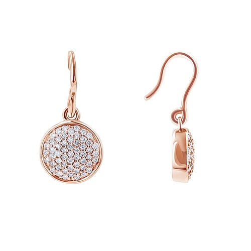 Visací náušnice s lab-grown diamanty Hallia