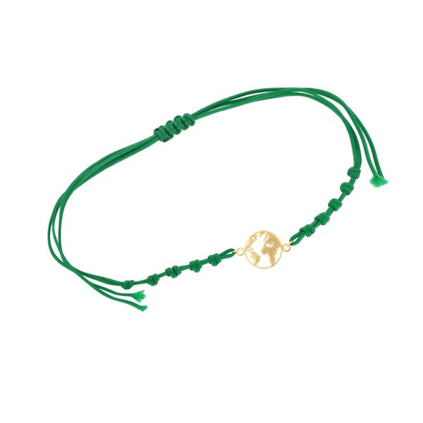 Šňůrkový náramek s mapou světa Globe 108125