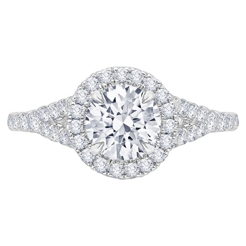 Romantický zásnubní prsten v halo stylu s diamanty Tribeca