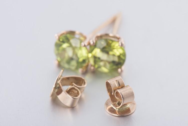 Olivínové náušnice ze zlata 6521