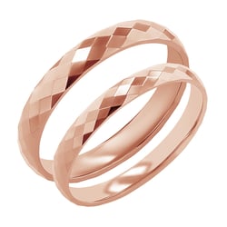 Zlaté snubní prsteny se vzorem Julito