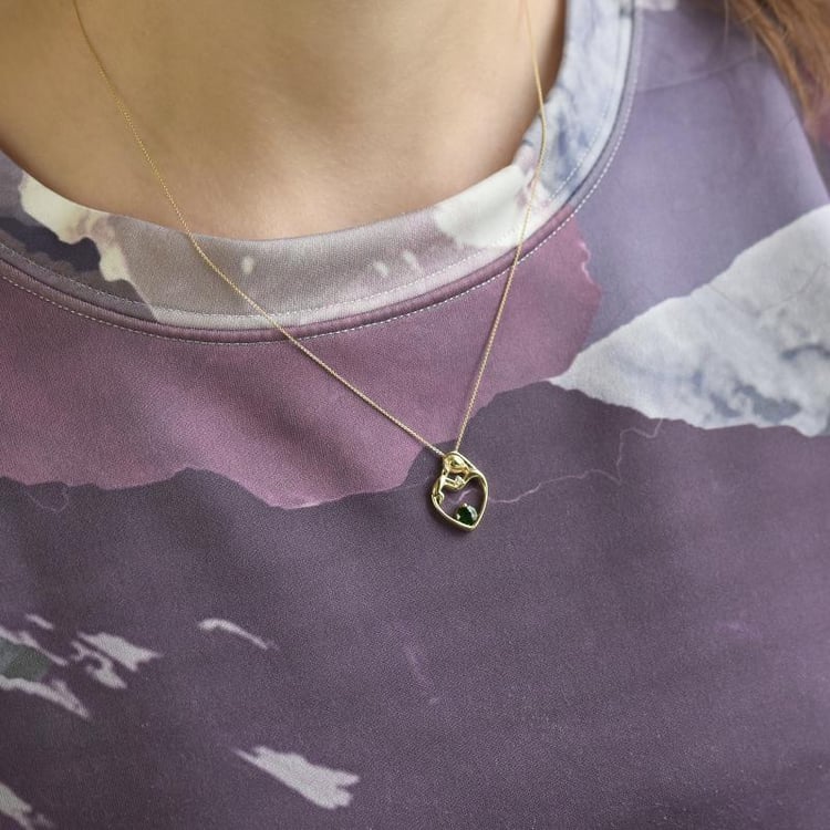 Náhrdelník s diopsidem 40421